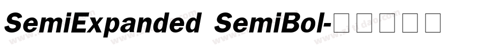 SemiExpanded SemiBol字体转换